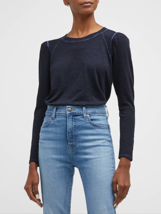 Veronica Beard Tops - Veronica Beard Mason Long Sleeve Baseball Tee